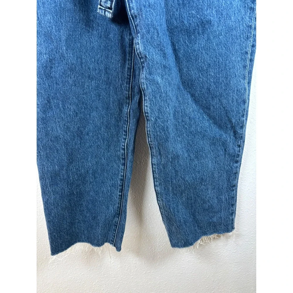 Abercrombie & Fitch Mom Jean Womens 26/2R‎ Blue Paperbag Waist Belted Straight